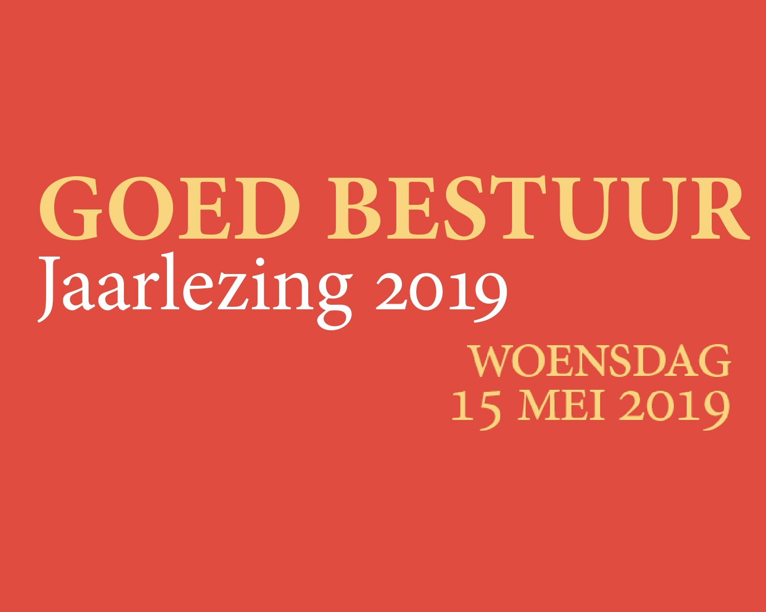 Goed Bestuur Jaarlezing 2019